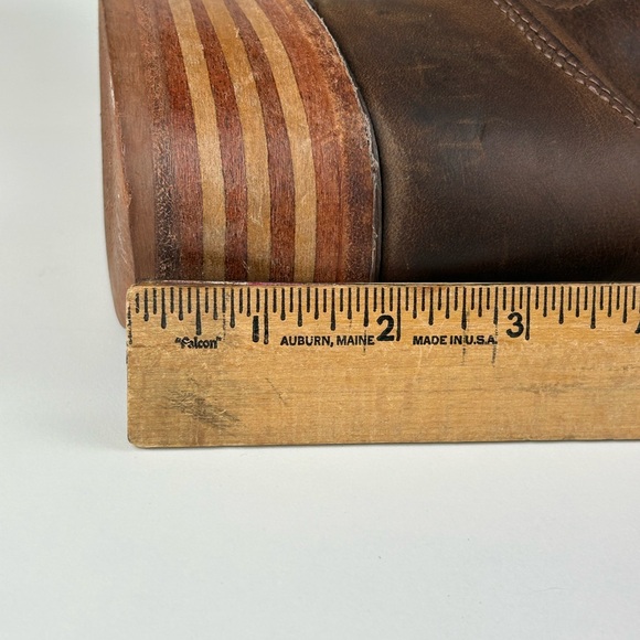 VINTAGE FRYE CAMPUS CALVARY WOMEN BROWN LEATHER 12L WESTERN COWBOY BOOT SIZE 6.5 - Picture 9 of 14